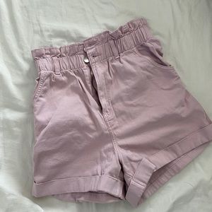 Lavender High Wasted Shorts